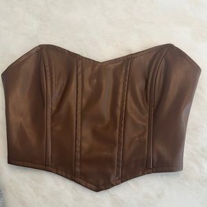 Princess Polly corset top, size us 4, color brown